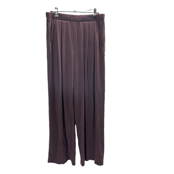 Garnet Hill Pants Women's Size XS Purple Stretch Waist Wide Leg - Picture 1 of 5